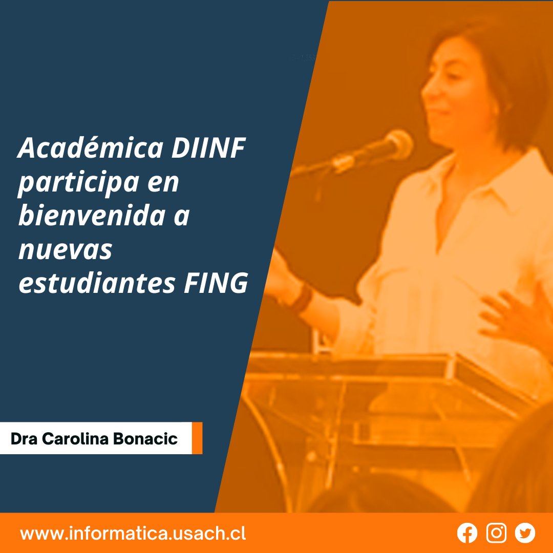 diinf's tweet photo. Nuestra académica Dra Carolina Bonacic Castro participó en la bienvenida organizada por la facultad de ingeniería por medio de la Red de Mujeres Usach en Ciencia y Tecnología. Más información en https://t.co/lHxB6Ft1j8

#ingeniería #atomicas #DIINFUSACH https://t.co/c7oDzGM6Tk