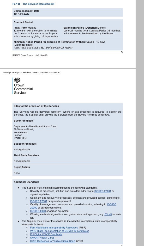 Future_Not_Set's tweet photo. 🚨 BREAKING | An £18m contract awarded to @netcompany_uk from @DHSCgovuk for an #NHS #CovidPass 'live service' incl. op management.

Summary:

✅ £212m for @SercoGroup Test &amp; Trace
✅ £2.46m for the NHS #COVID19 app maintenance

This isn't over yet. 

(Credit: @LutherBurgsvik) https://t.co/0b4UtcJx5L