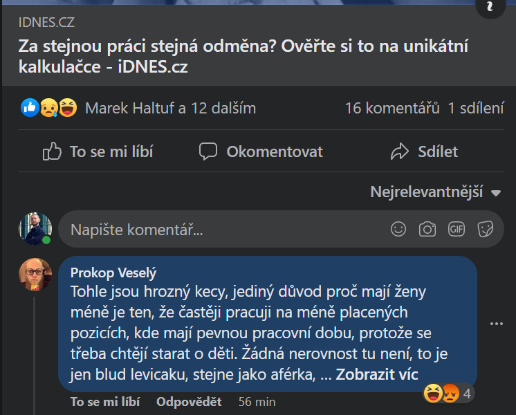 pavelhoudek's tweet photo. Je to tak. Ženy pracují na méně placených pozicích, jako třeba právnička nebo lékařka. Muži si vybírají ty lépe placená, jako právník nebo lékař. https://t.co/E0c8G81M9B