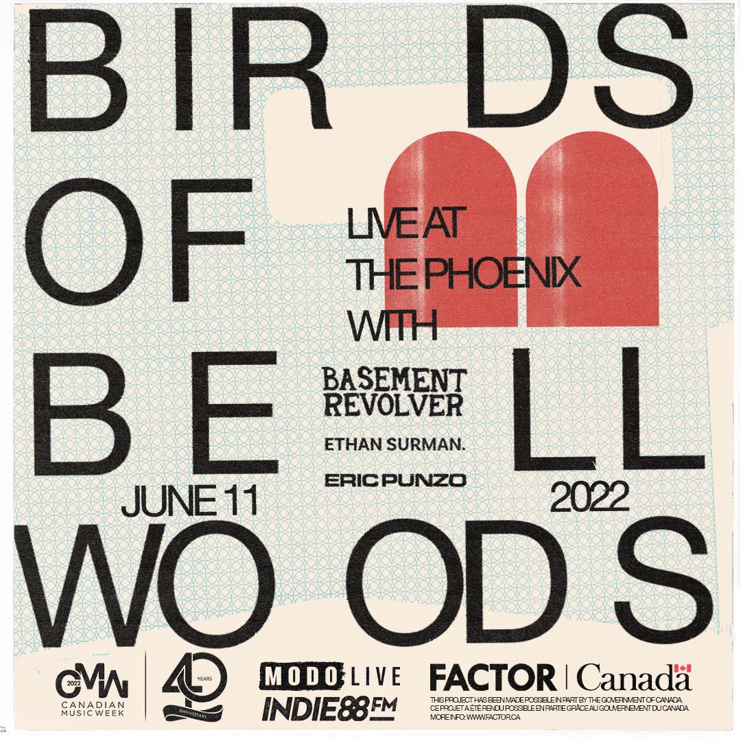 BirdsBellwoods's tweet photo. TORONTO WE’RE BACK. With a NEW SINGLE to celebrate!
.
June 11th at @thephoenixtdot as part of @CMW_Week 2022.
.
Use promo code ‘onebyone’ to get your tix today, link in bio!!! 💣
.
#livemusic #toronto #birdsofbellwoods #concert
.
https://t.co/H3RatfvD5v https://t.co/vbgWXEDtIN