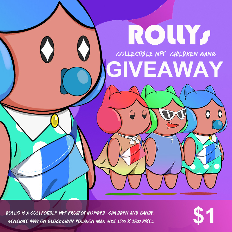 Special event #giveaways Rollys Gang just you press the offer Any item, only $1, unlimited amount.
This deadline is 6-7 only.
(Rolly, all gangs except limited edition)
crypto.com/nft/collection…

#NFTs   #nftcollector #cryptonft #cryptocom  #cryptoart  #CRO #crofam