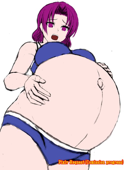 今週はコミッションの絵の進捗が多めです。このサイズのお腹だと膝までのカットが描けるのが地味に楽しいところです。
Lots of commission tweets this week. With a belly this size, painting cuts to the knee is a fun part I don't usually do. 