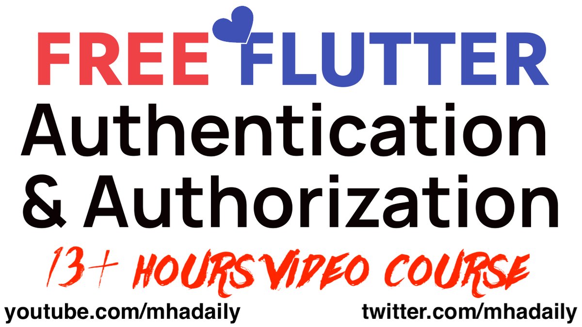 mhadaily's tweet image. As promised, I finally started publishing ADVANCED &amp;amp; FREE content for #Flutter devs, beginning with Authentication &amp;amp; Authorization.

Today
1- The course introduction 
2- Fundamentals of OAuth 2.0 and OIDC

All videos will be published to 👇 youtube.com/playlist?list=…

Made with 💙