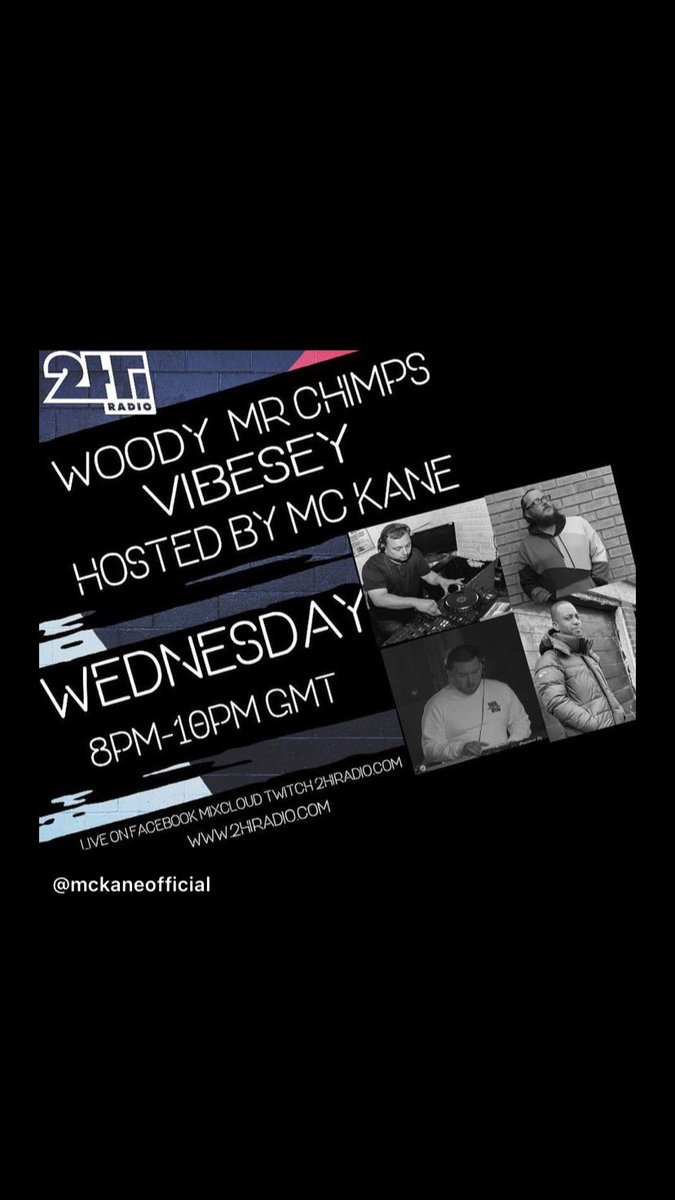 Catch myself b2b <a href="/ukg_vibesey/">Vibesey</a>  b2b <a href="/mrchimpsukg/">Mr Chimps</a> with <a href="/mckaneofficial/">MC KANE</a> Wednesday 8pm on @2hiradio playing the best in UKG &amp; BASS #ukg #bass #radio #livemusic

Facebook @2HIRADIO
YouTube @2hiradio
Twitch @2hiradiolondon
Website 2hiradio.com
And various radio apps 2hiradio