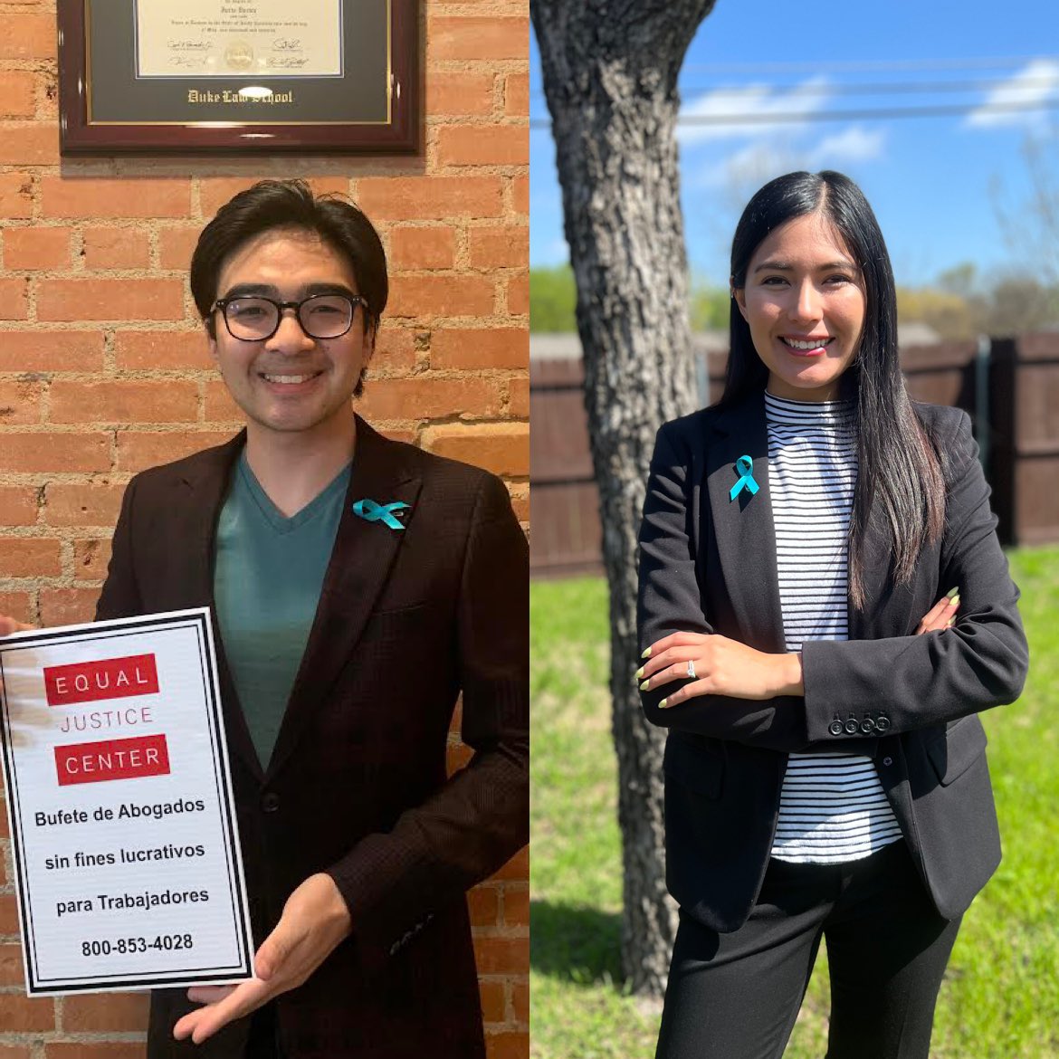 Your voice is your power. 

In solidarity with #SAAM2022 we are here to inform the community about the legal services we provide at the EJC to survivors of sexual assault in the workplace. 

For more info visit: 
equaljusticecenter.org/legal-help/las… or call (800) 853-4028.

 #TurnTexasTeal