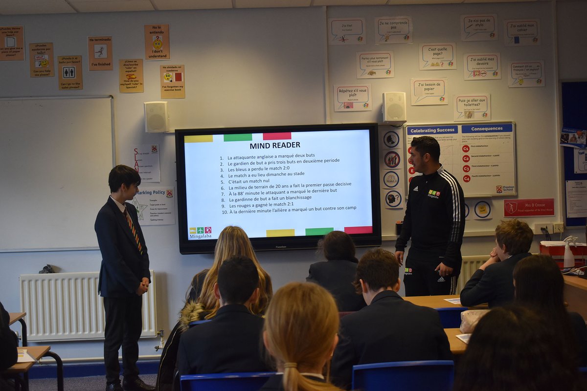 Preston_School's tweet photo. Thank you to @MingalabaUK for coming into Preston School today and taking some languages workshop sessions with our year 9 students. #BringingLearningToLife @MFLPreston https://t.co/XK3a8dC4vr