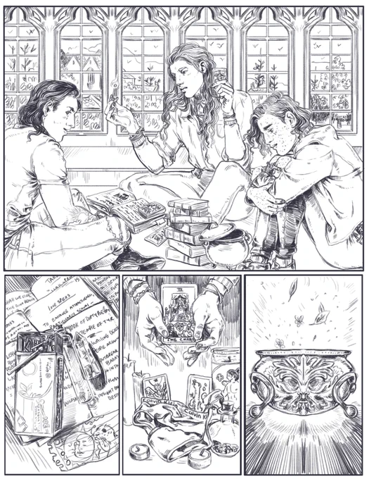 The Spell, a short #monsterhearts comic 🌞🌙🕯️ 