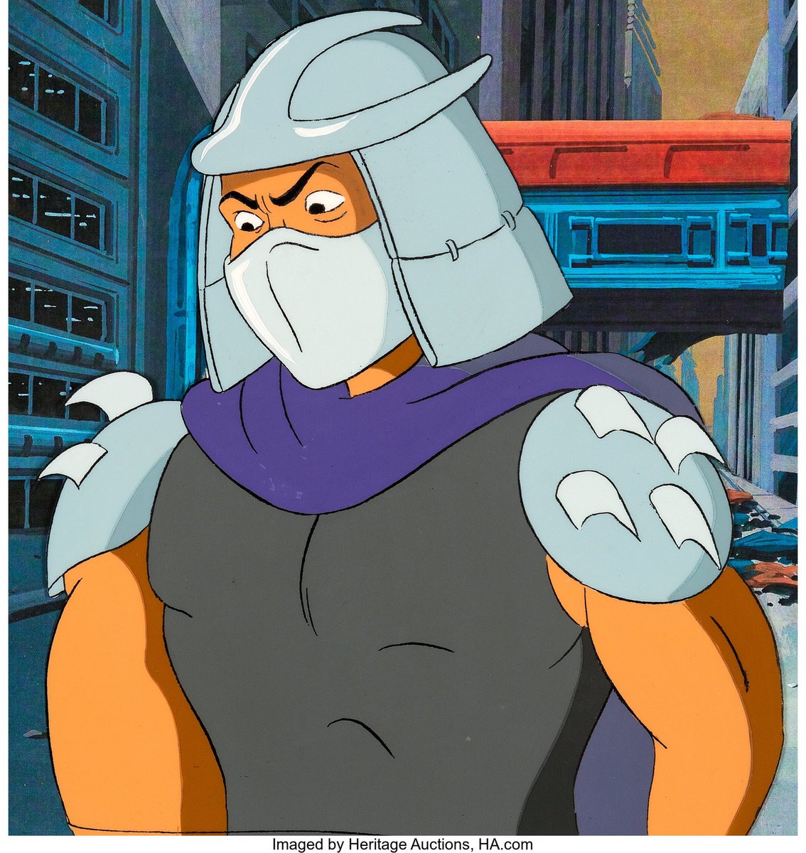 JohnnyCortese's tweet photo. You guys ever think about how Shredder quite literally has shoulder blades? #TMNT #TeenageMutantNinjaTurtles https://t.co/lVhBacH0PP