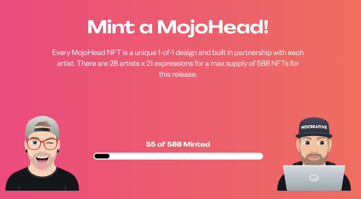 🎉❤️ Minting is now LIVE!! ✨🔥

mint.mojoheads.com