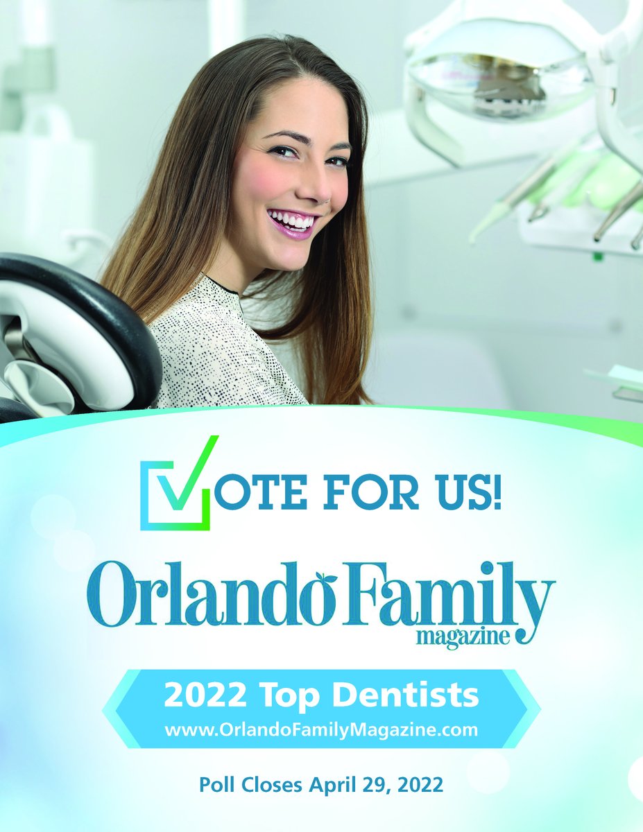 The final date to vote in Orlando Family Magazine's contest for 2022 Top Dentists is quickly approaching! If you love us, please vote for us! We'd really appreciate it! VOTE HERE: ow.ly/be9l50IB3Yj