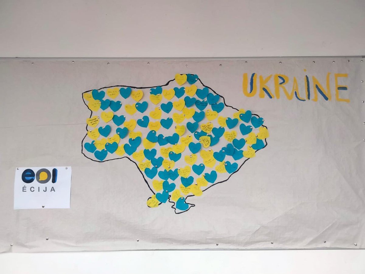 EOIEcija's tweet photo. Este ha sido nuestro pequeño homenaje al pueblo ucraniano https://t.co/Z6O5ILG5We