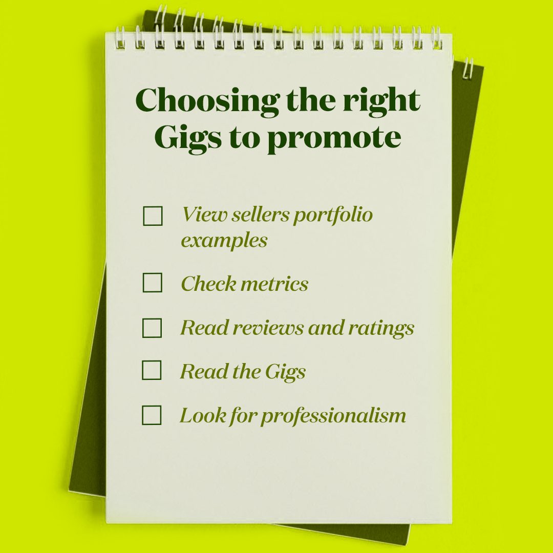 Learn how to choose the right Gig to promote and earn with this article 👉 
bit.ly/3ubenH6 #FiverrAffiliates #Promote #Earn