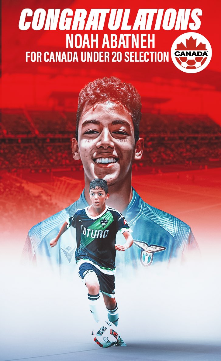 Congratulations to Former @OttawaStAnthony Futuro 04 player Noah Abatneh and present <a href="/OfficialSSLazio/">S.S.Lazio</a> u18 for being invited to Canada Soccer Men's U-20 Camp in Costa Rica. 

canadasoccer.com/news/canada-so…