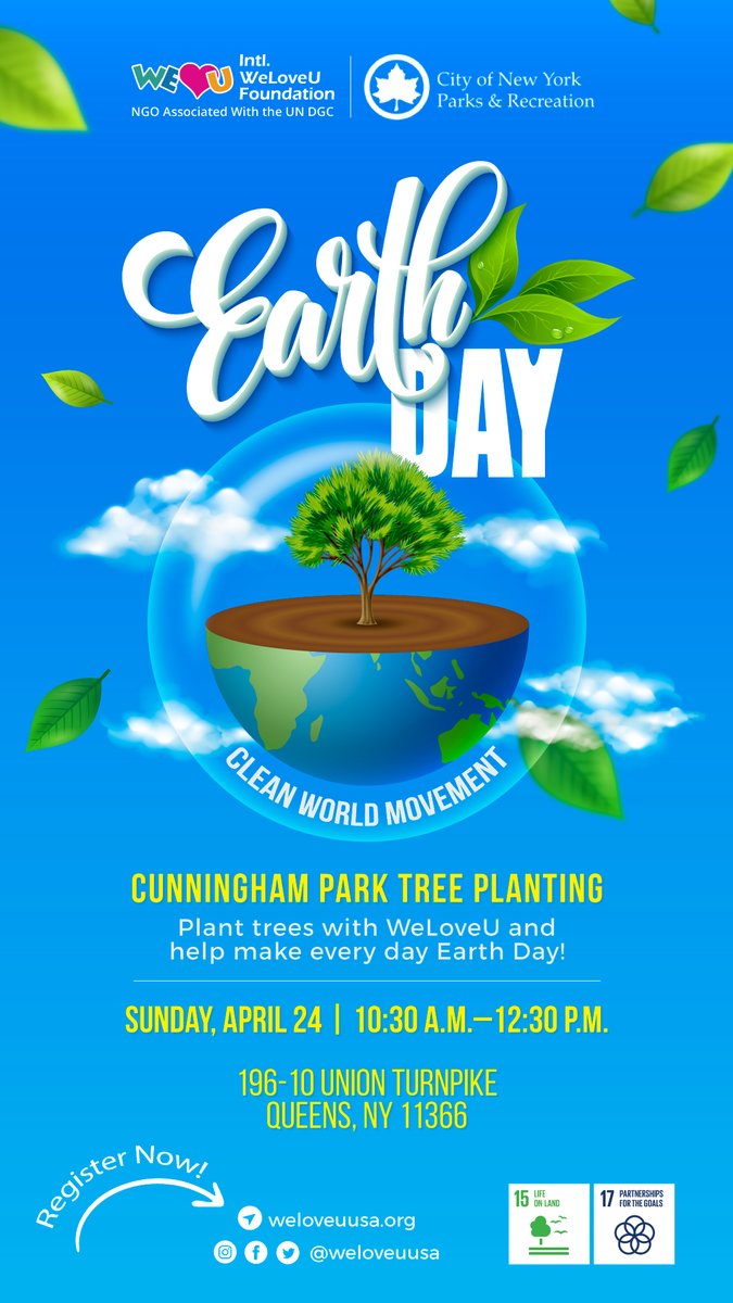 weloveuusa's tweet photo. New York! Come save the planet one tree at a time on Sunday, April 24th in Queens 🌳 https://t.co/HiWdl0jBxi