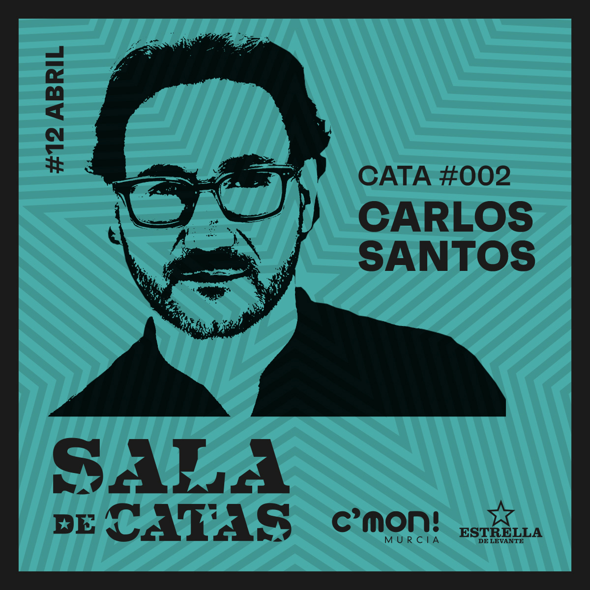 CmonMurcia's tweet photo. ¡@carlos_santos_r  será el invitado del segundo #SalaDeCatas, nuestro nuevo podcast!

Presentado por @leonardocano_ con la colaboración de @estrellalevante. Se grabará el 12 de abril.

¿Quieres asistir? Sortearemos 3 invitaciones dobles entre todos los que hagan RT a este tuit. https://t.co/iPIBxKq5Hp