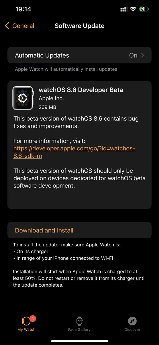iSWUpdates's tweet photo. watchOS 8.6 Dev Beta 1 (19T5547f) has been released. #watchOS86 #watchOS86DevBeta1 #watchOS86Beta1 https://t.co/E9RpKthJ1X