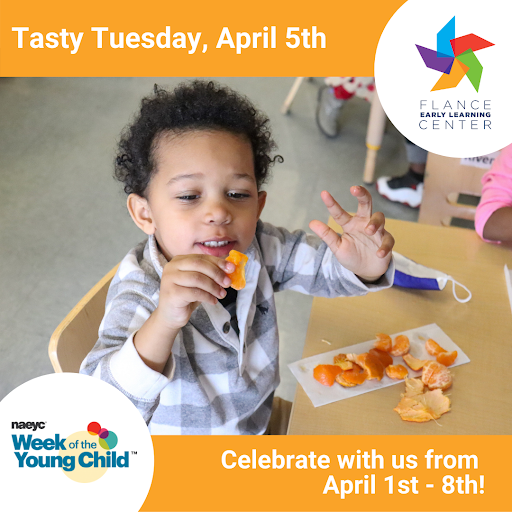 FlanceCenter's tweet photo. Happy Tasty Tuesday! 😋 On Tasty Tuesday, we combine our love for food with STEM and literacy to create a fun-filled activity. 🍊What tasty treat are you cooking today? Stay tuned for the deliciousness and food exploration in our classrooms! 👶🏽 https://t.co/mCV2iqM4uk