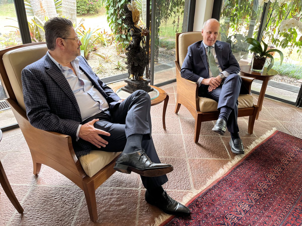 Presidente electo <a href="/RodrigoChavesR/">Rodrigo Chaves</a> sostiene a esta hora una reunión con el expresidente y excandidato <a href="/figuerescr/">José María Figueres</a>