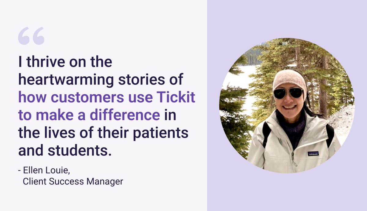 Ellen Louie is head of Client Success for Tickit Health. In this leadership role, she wears many hats from account management to product and development support to marketing, sales and finance. 

Read more: tickithealth.com/success-storie…

#clientsuccess #digitalempathy #successstories