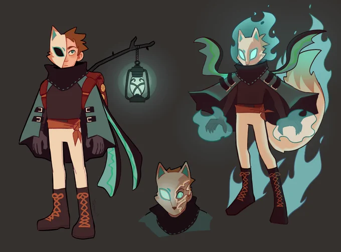 magical fox mask oooh #seapeekayfanart 
drawing some c!pk designs :) 