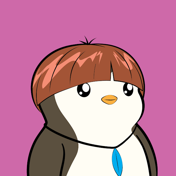 incryptionxyz's tweet photo. Feels like just yesterday we bought this guy for 0.02 ETH. Bowl cuts for life! @pudgypenguins #PudgyPenguins https://t.co/wk94HFEsIx