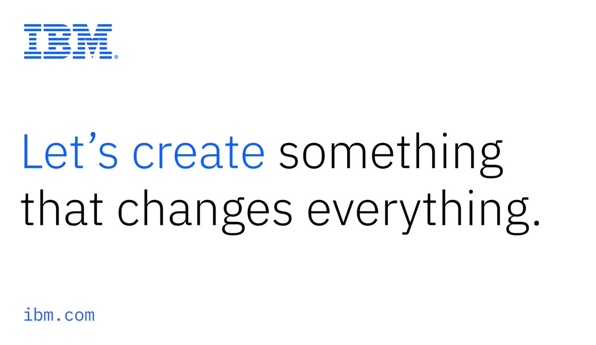 Today, we invite developers, data scientists, CIOs and CTOs to unleash the power of the blank page. With technology and the right expertise, anything is possible. #letscreate, #IBM, #ProudIBMer ibm.co/3jpkBgx