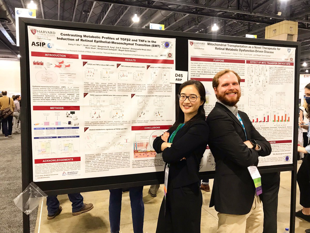EyeDaisyShu's tweet photo. Nailed it! Poster presenting side by side with the amazing @ErikRButcher 🤩🙌 Go #teamMSG at @expbio #expbio #eb2022 #asip2022 @asipath #scicomm #posterpresentation https://t.co/th4xONdgVB
