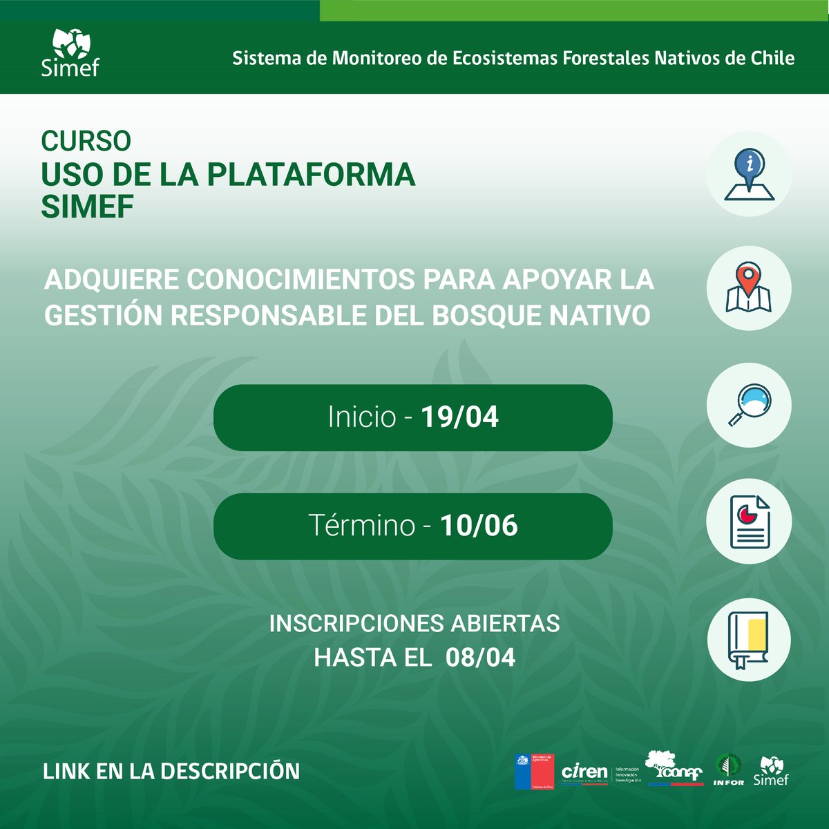No te lo pierdas e inscríbete ya!

- Curso online y gratuito con explicaciones interactivas y material de autoaprendizaje descargable. ​
- Al finalizar se entrega certificación de aprobación.​

Para participar llena el siguiente formulario forms.office.com/r/JY8ikdEDiJ