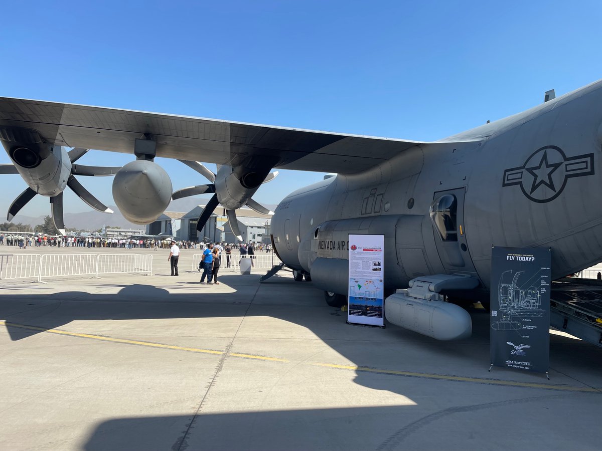AirdyneAero's tweet photo. FIDAE 2022 Santiago, Chile; First Day Begins!
#Airdyne #FIDAE #Chile #Colombia #C130 https://t.co/g62ck34QZO