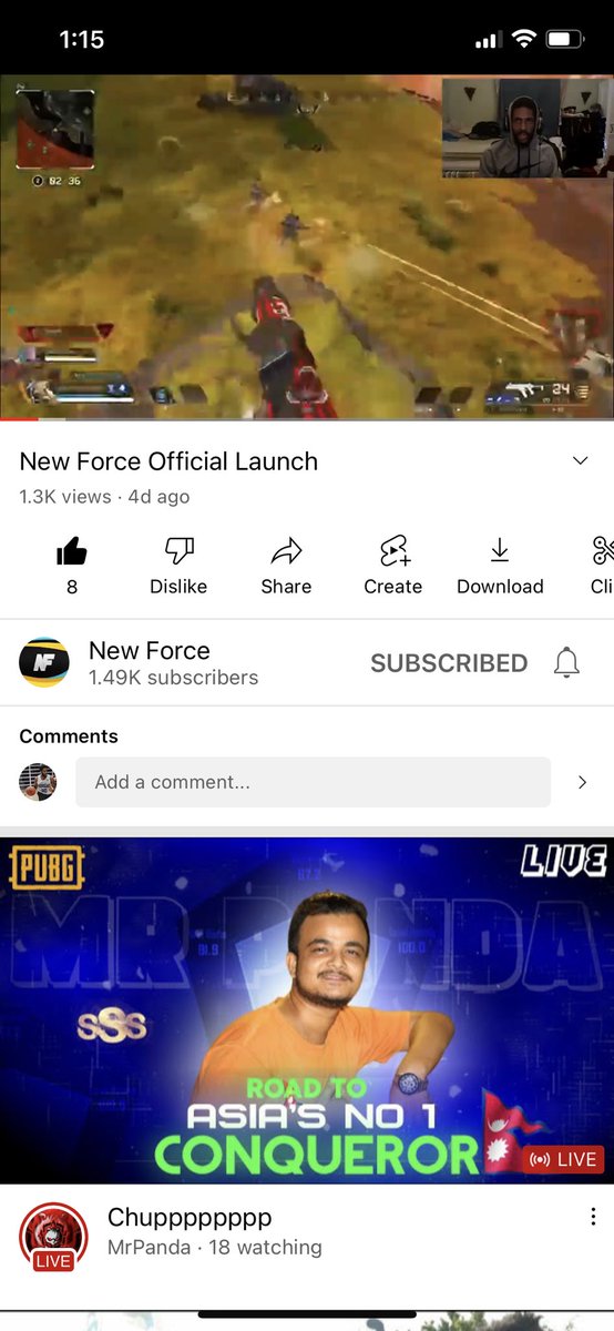 NewForceGaming's tweet photo. Good afternoon. 

We would like to thank you guys for 1.3k views on our first live video on the channel. If you are new, head over to our channel and subscribe for future videos.

#YouTube #youtubechannel #subscribe #cod #ApexLedgends https://t.co/TBN5zJirC0