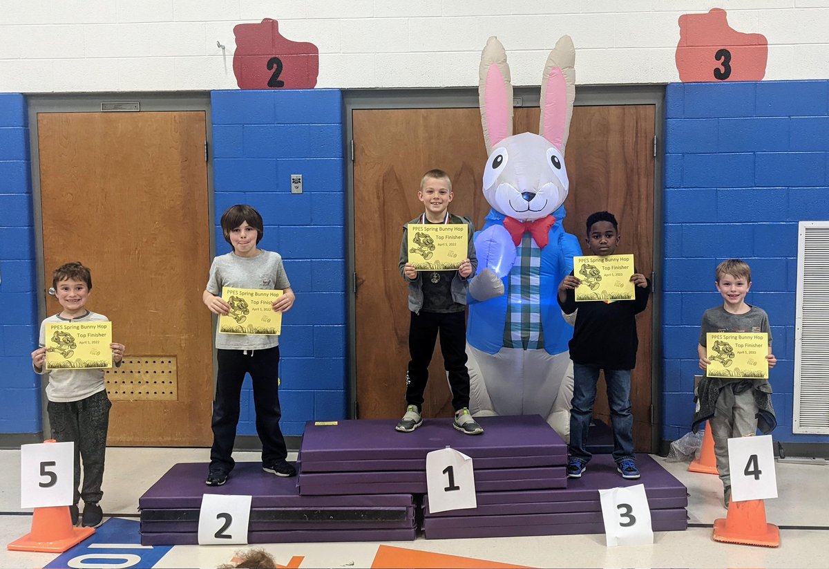 PPES_Library's tweet photo. PPES Spring Bunny Hop 
Third Grade Top Finishers
Congratulations! https://t.co/38L6SaF8qx https://t.co/ihUCSghI6g