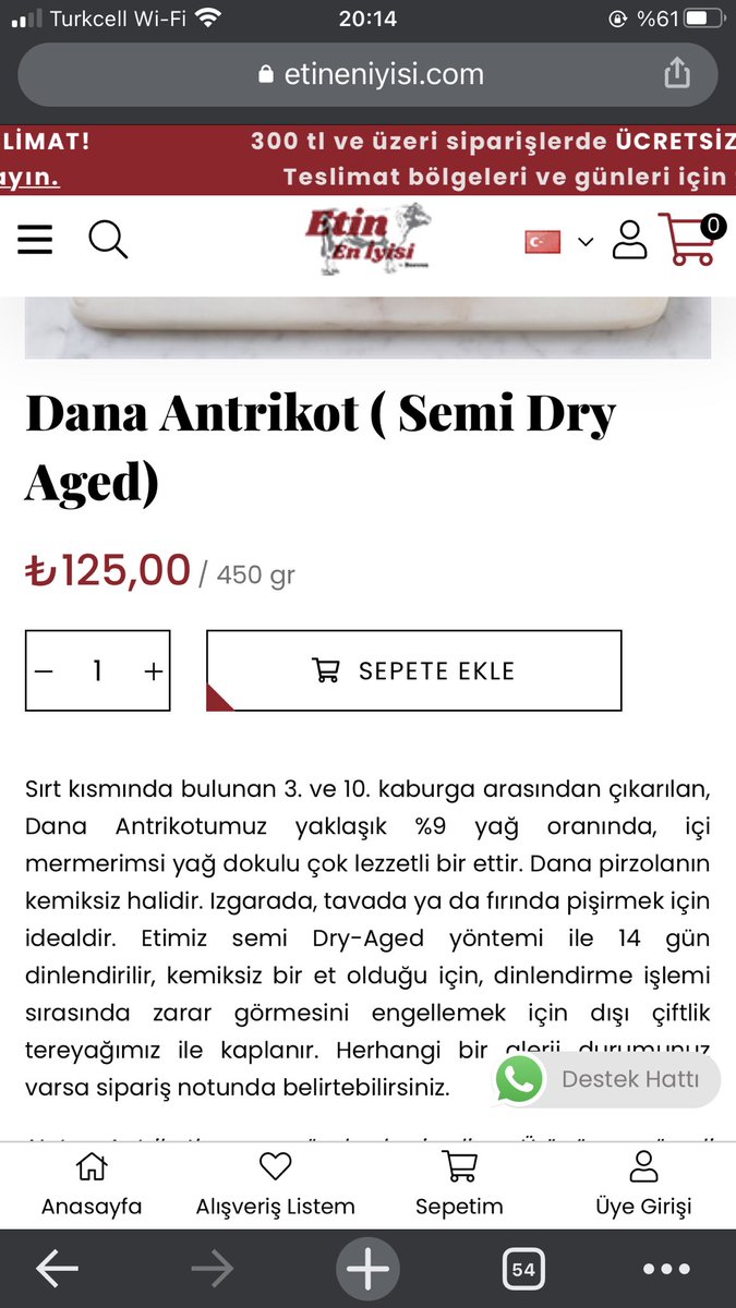 cryptoanapara's tweet photo. @dinek71_Sorgun @ankara_kusu Keşke burda da antrikot 17.5 olsa ama yarım kilosu 125 https://t.co/dROPCAopG6