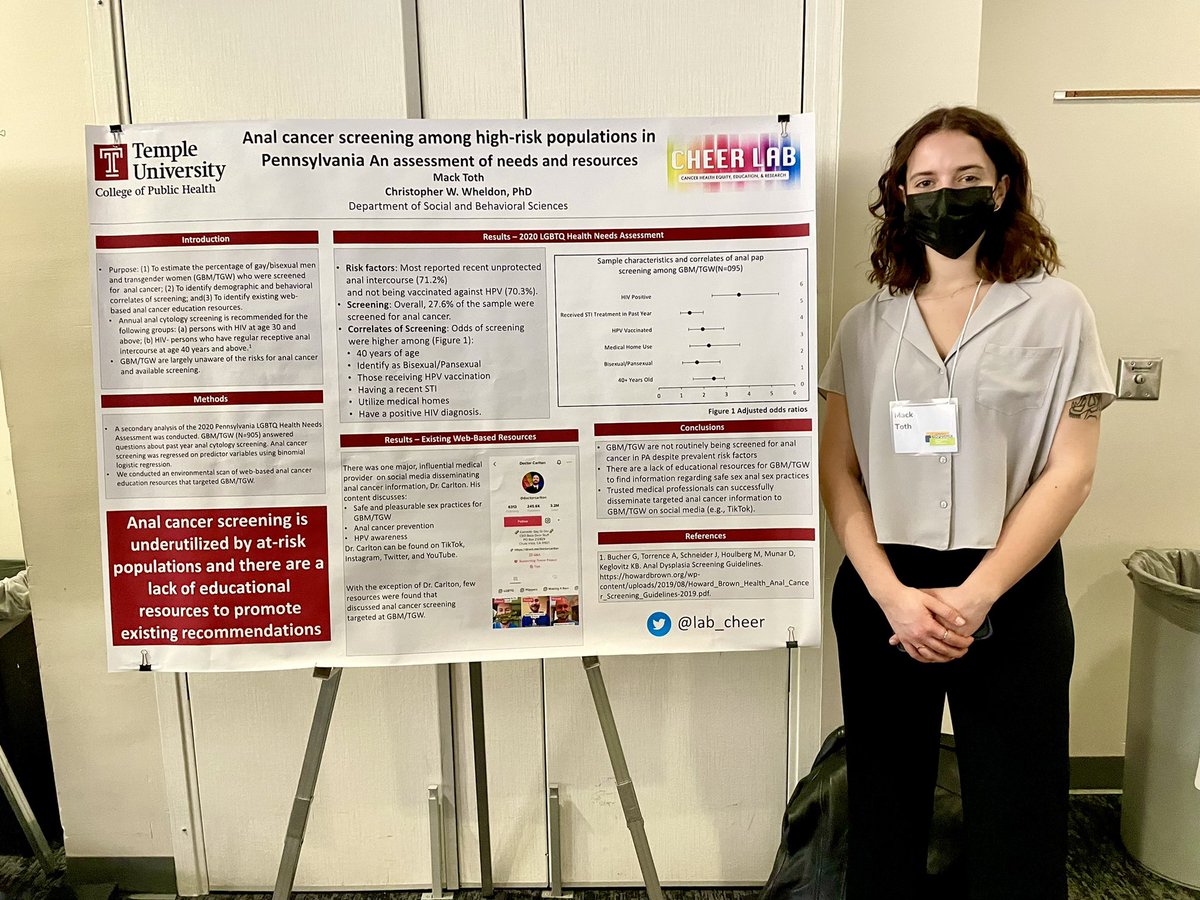 lab_cheer's tweet photo. ¡Congrats! to Jordan Howe &amp; Mack Toth on their presentations at the #TempleUniversity Undergrad Research and Creativity Symposium. https://t.co/nIsuj15yna