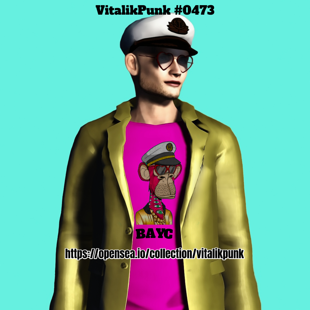VitalikPunk #0473
opensea.io/collection/vit…
1000 unique Vitalik Punks
  (allusions to NFTs, brands, movies etc are not copy-paste so they wont be like the originals)
