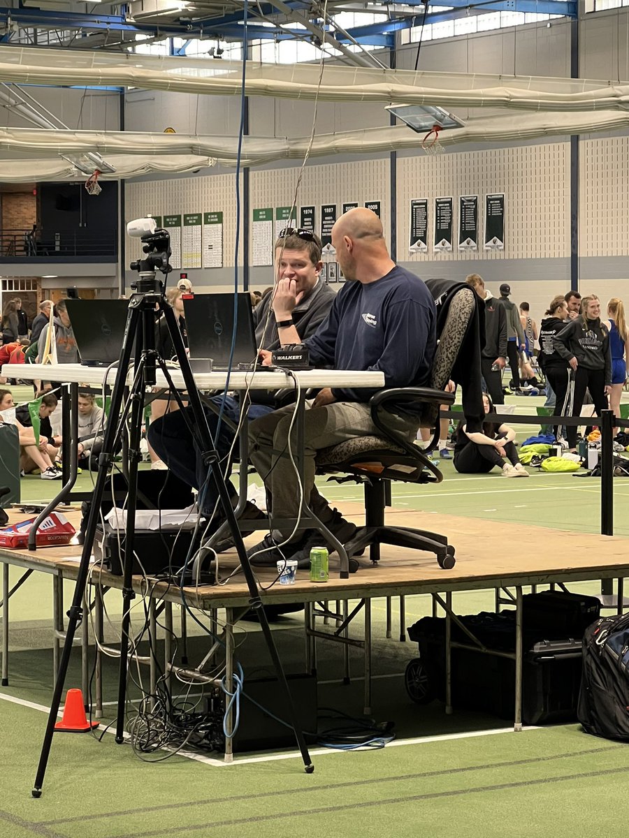 ProwlerTrack's tweet photo. One of TRF’s finest, @reid_froiland , learning the in’s and out’s of automated timing from one of the states’s finest, Ryan from @HerosTiming !  Looking forward to putting our new system (and Reid)  to work this spring! https://t.co/iFyj85H7UB