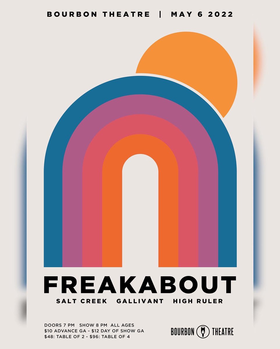 We’re baaaaaaccckkk. 

See you at <a href="/BourbonTheatre/">Bourbon Theatre</a> on Friday, May 6th with our buds Salt Creek, Gallivant and High Ruler. 

What you can expect: New songs, fresh merch and some good old rocknroll from some of our favorite bands in NE. 

TICKETS ON SALE NOW.