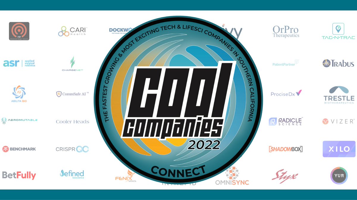 CONNECTinSD's tweet photo. The Class of 2022 Cool Companies is here! Come check out our list of 43 #tech and #lifesci companies that were selected to be a part of our annual capital program. Have a chance to meet them in-person at #FIVETENTHIRTY

See The Full List: https://t.co/w8Pb1WBSSt https://t.co/Krc3ctbK3g
