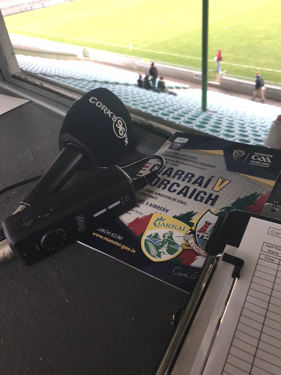 FiFinnymac's tweet photo. In Tralee for @ElectricIreland @MunsterGAA Minor Hurling Cβship @OfficialCorkGAA v @Kerry_Official updates from 7oc on @Corks96FM @c103 after 2 years nice to be able to use Munster Pass again.
#normalityreturns π΄βͺοΈ https://t.co/OSneoSlgmi