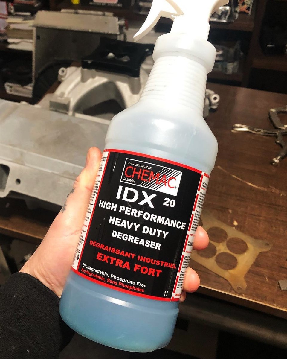 LordcoParts's tweet photo. "Engine bay clean-up is fun!" Said no one ever. But for Joey, it was quick and rewarding. He used IDX 20 heavy-duty degreaser from his local Lordco to cut through the grime and found original paint (blue) on the frame rails.  

📸: #IGer joeyrocks  

#partsstore https://t.co/TVrVsN1qJ7