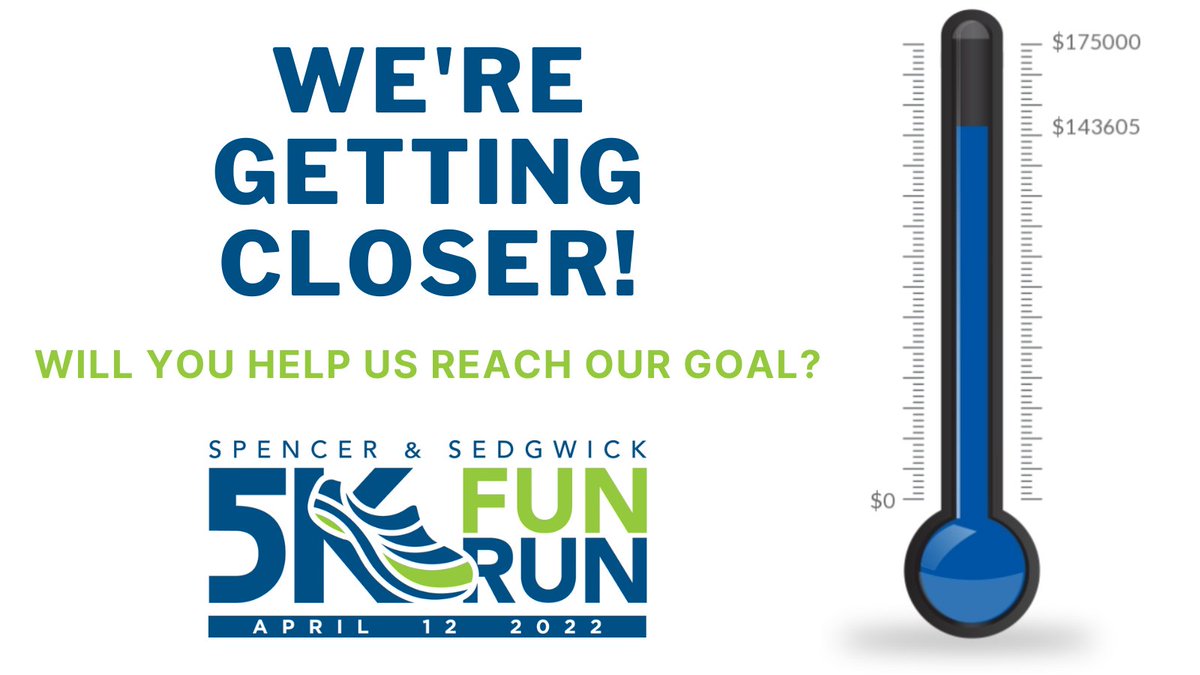 SpencerEdFnd's tweet image. With only ONE week left until our Spencer &amp;amp; Sedgwick 5K Fun Run, we are getting closer to reaching our fundraising goal! Spread the word and help us get there! Sign up or donate here: bit.ly/3tDHrFV

#Spencer5K #5KFunRun #5K #charityrun #riskmanagement #insurance