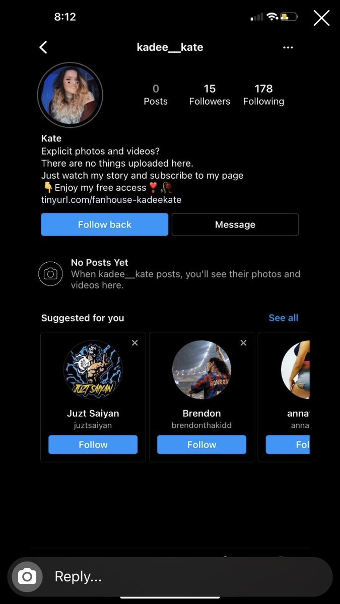 KadeeKate's tweet photo. There’s a fake account that’s pretending to be me. Thank you to everyone that let me know!! 🙏🙏 https://t.co/u6p80LGFnS