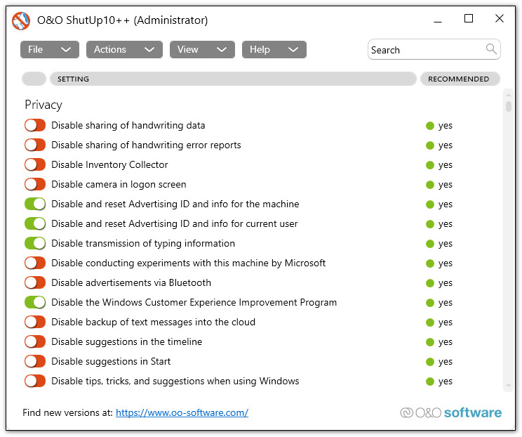 NeowinSoftware's tweet photo. O&O ShutUp10++ 1.9.1429 #OOSOFTWARE #ShutUp10 https://t.co/Q5e2qV2u1T https://t.co/8K9cY4vkCK