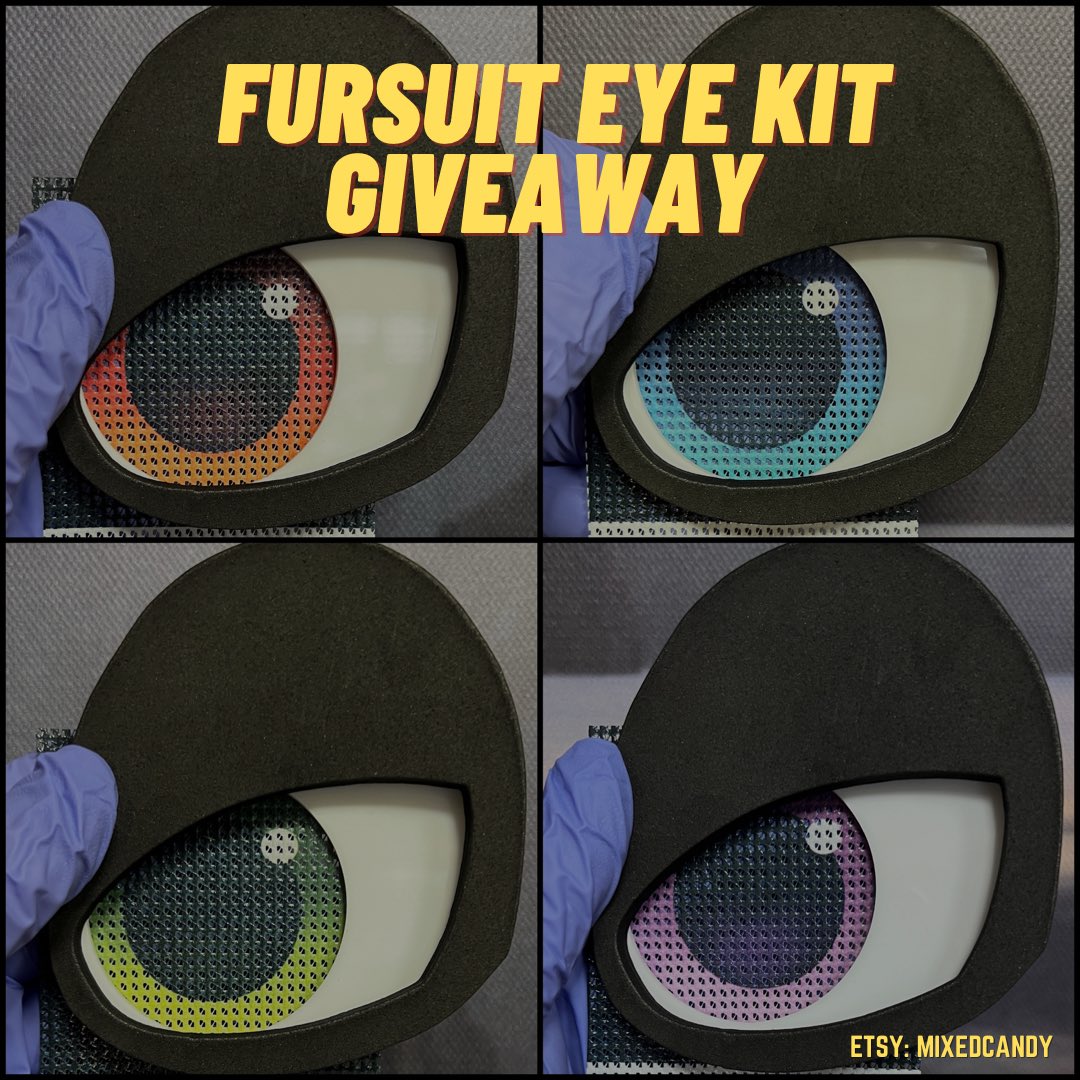 Latinvixen's tweet photo. 👀 EYE KIT RAFFLE/GIVEAWAY 👀

Win an acrylic fursuit eye kit, with your choice of eyelid (grumpy,happy or sleepy) + eye color mesh.

➡️How to enter:

🔹 Follow
🔹 Hit that RT 
🔹 Must be located in the US
🔹 Respond below

Winner will be randomly chosen on April. 8th ✨ https://t.co/oFwFXDIUrL