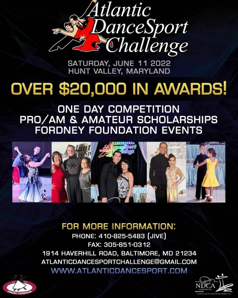 FordneyFNDN's tweet photo. Join us June 11th in Maryland for the Atlantic Dancesport Classic and participate in the Fordney Foundation sponsored events! https://t.co/LB6BMel4EY https://t.co/i24B8wjR6W