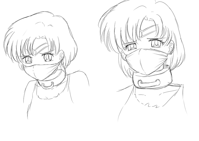 こちらリハビリとして描いた奴隷化のらくがきです。 