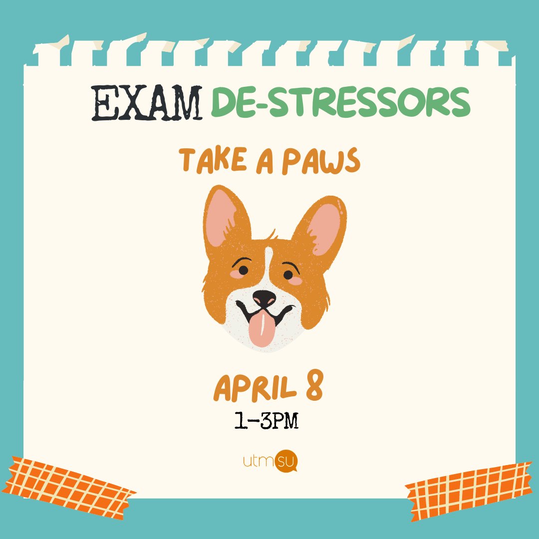 myUTMSU's tweet photo. We have planned some exciting Exam Destressors! ✨

🐶 Take a Paws | April 8, 2021 from 1-3PM (In Person)

🧶Knit N Chill: Learn to Knit 101 | April 11 from  2-4PM (In Person)

🥘 Late Night Dinners | April 13 &amp; 21 -7PM - till quantities last! (In Person) https://t.co/12yqqcEoTT