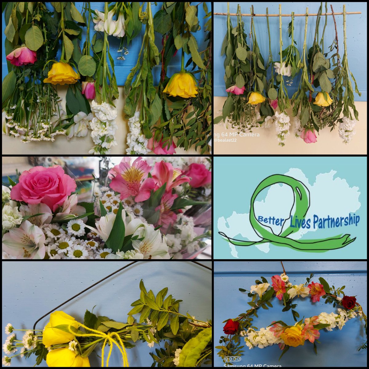 BeaLast's tweet photo. A B2C art workshop @BetterLivesDG #CastleDouglas Thanks to our #local #CoOp 4 donated flowers. The young people lkd at #contemporary artists that use them to create #art #installations . Here is what the YP created themselves! @IScreativecomm @DG_Unlimited #autismnetwork https://t.co/nstHq15ulO