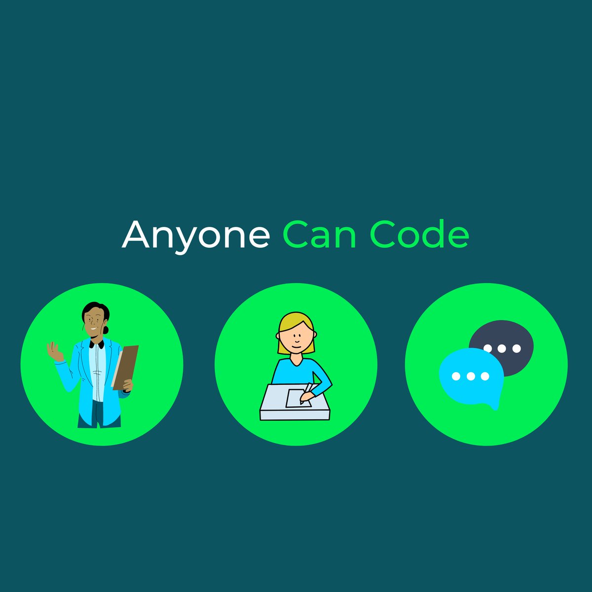 Any1CanCode's tweet photo. Professionals, Students, and the Community!
We teach both coders and non-coders alike, regardless of your professional background and experience.

#coding #learning #webdevelopment
#course #programminglife #coder #softwaredevelopment #alwaysbelearning #tech #SDA #learntocode https://t.co/ozDv6Y93Xi