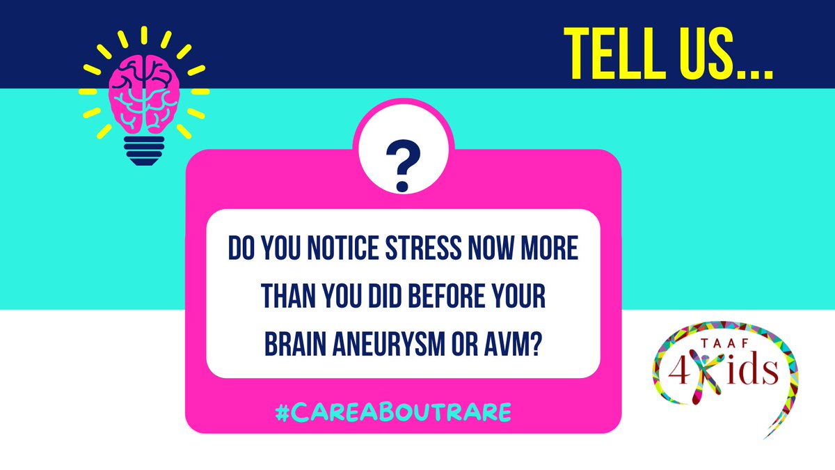 taaf4kids's tweet photo. Chill, stressed, or none/all of the above since your #brainaneurysm or #AVM? We want to hear from you. #StressAwarenessMonth #careaboutrare #selfcare #mentalhealth #mindfulness #TAAF4Kids #arteriovenousmalformation #AVMCommunity #BrainAneurysmCommunity https://t.co/MvbO5yVSEy