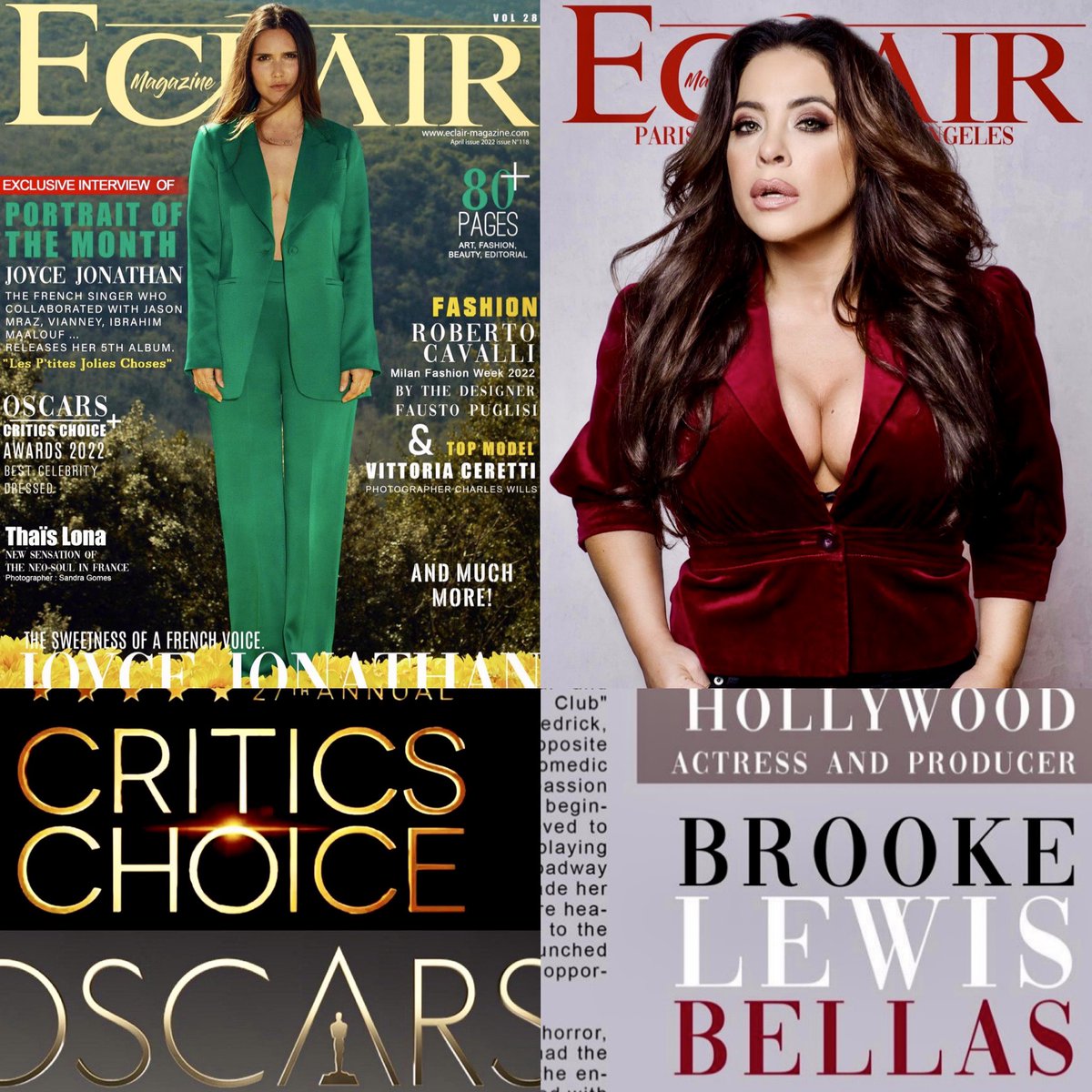 .<a href="/MagazineEclair/">EclairMagazine</a> #ECLAIR #Magazine #Merci 🇫🇷 Humbled to have been chosen as a feature in the #April 2022 #Issue ❤️ From #Paris #France to #Hollywood to #NewYork a #Champagne #Toast to #AwardsSeason #celebrities #fashionweek #fashion #designers with gratitude #actress #producer ❤️